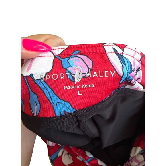 SPORT HALEY Red Tropical Floral Print Skort Size Large - Picture 8 of 8